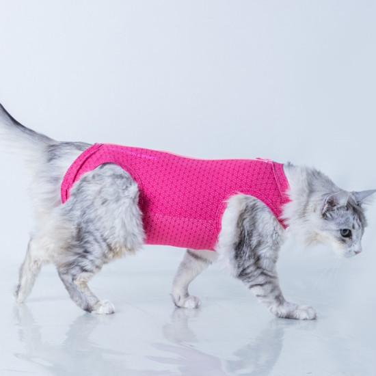 Îmbrăcăminte de Protecție UltraTech – Exclusiv pentru Pisici Nr. 3 Roz (UV 50 plus, Antimicrobian, Dry)